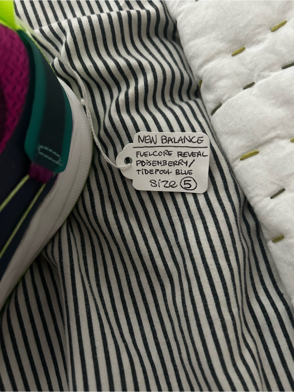 New Balance Purple, Teal & Neon Slip-On Running Shoe - Picture 2 of 3